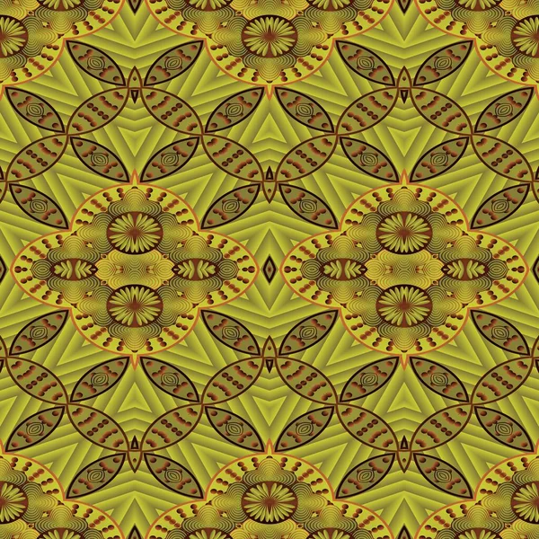 Nahtlos Strukturierter Abstrakter Hintergrund Braun Kombiniert Mit Gelbgold — Stockvektor