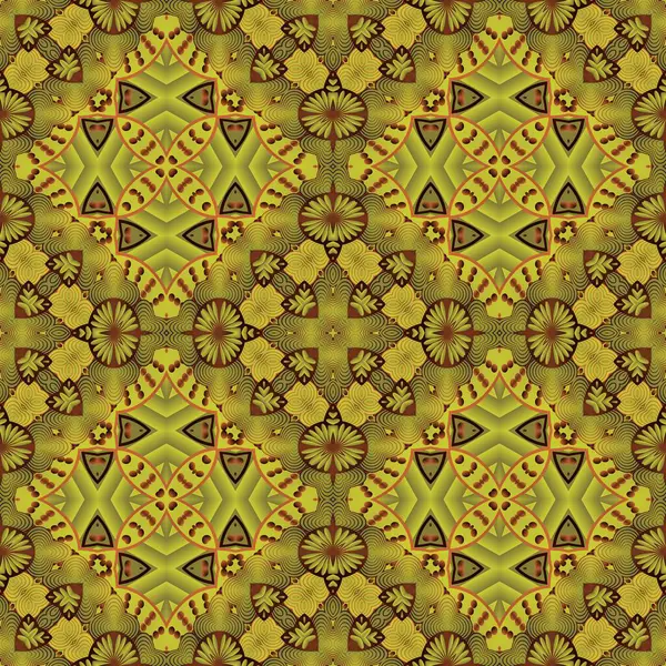 Nahtlos Strukturierter Abstrakter Hintergrund Braun Kombiniert Mit Gelbgold — Stockvektor