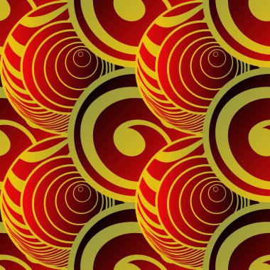 Kusursuz desenli soyut arka plan, kırmızı ve sarı çizgili.