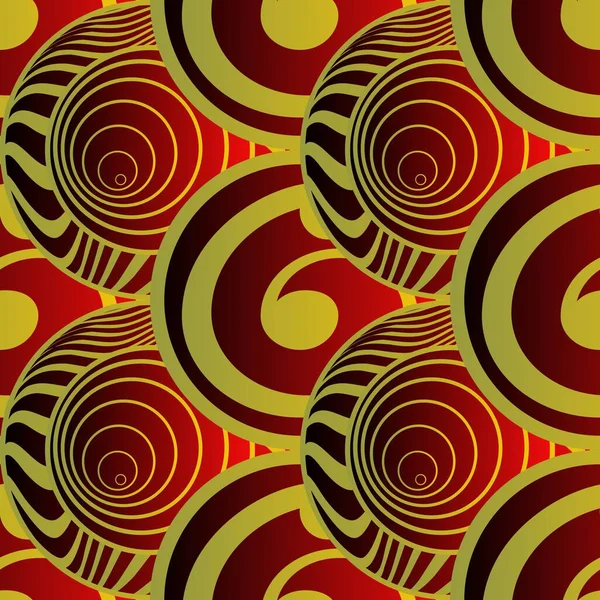 Бесшовный Текстурированный Абстрактный Фон Красном Желтыми Полосами — стоковый вектор