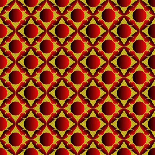 Бесшовный Текстурированный Абстрактный Фон Желтом Сочетании Красным — стоковый вектор