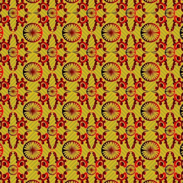 黄色与红色相结合的无缝隙纹理抽象背景 — 图库矢量图片