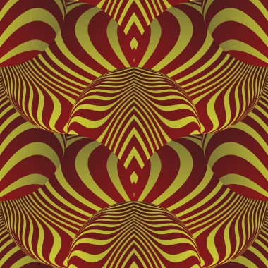 Kusursuz desenli kestane rengi ve altın sarısı renklerle soyut arkaplan