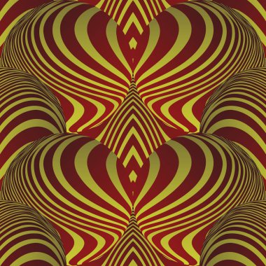 Kusursuz desenli kestane rengi ve altın sarısı renklerle soyut arkaplan