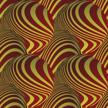 Kusursuz desenli kestane rengi ve altın sarısı renklerle soyut arkaplan