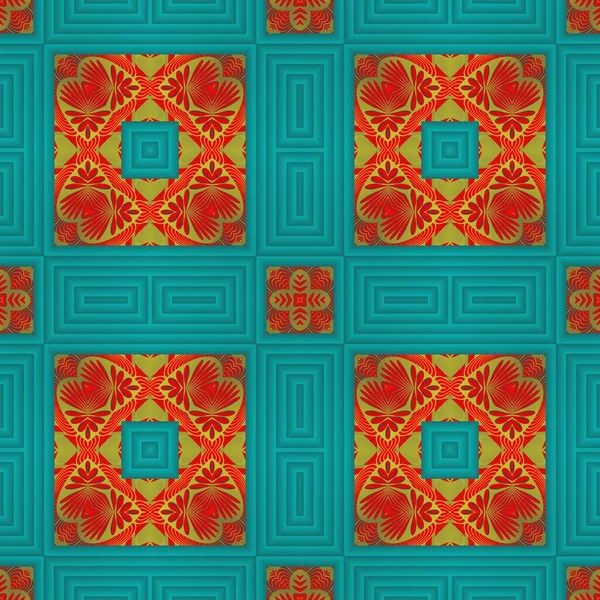 Абстрактный Бесшовный Текстурированный Фон Красном Зеленом Цветах — стоковый вектор