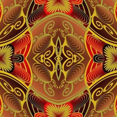 Kahverengi ve altın sarısı renklerde soyut desensiz arkaplan