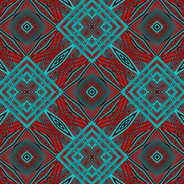 Kestane kırmızısı ve mavi ile birleştirilmiş kusursuz desenli soyut arkaplan