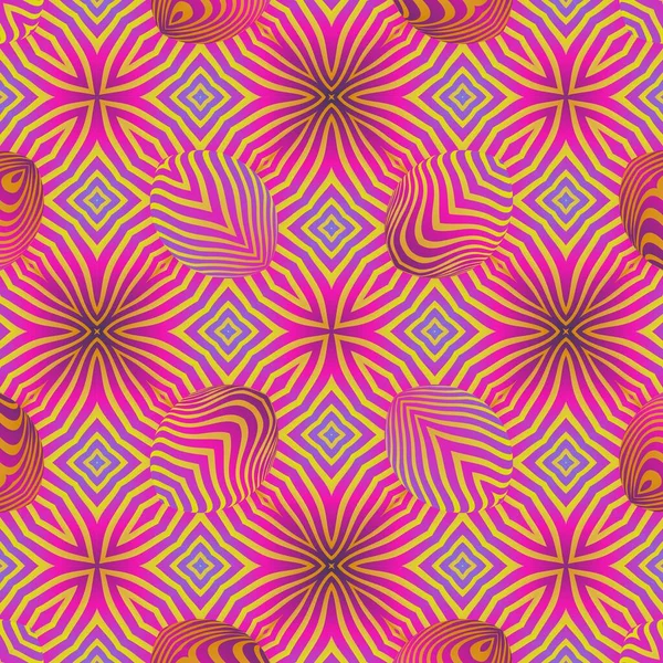 Абстрактный Бесшовный Текстурированный Фон Розовых Золотисто Желтых Цветах — стоковый вектор