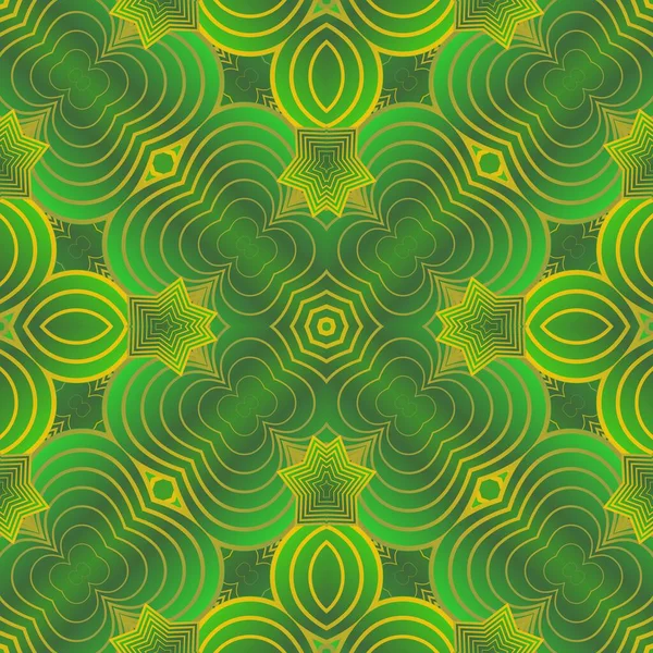 Abstraktní Hladké Texturované Pozadí Zelených Barvách Žluté Čáry — Stockový vektor