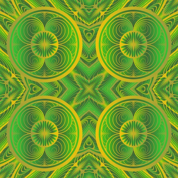 Abstrato Sem Costura Texturizado Fundo Cores Verdes Linhas Amarelas — Vetor de Stock