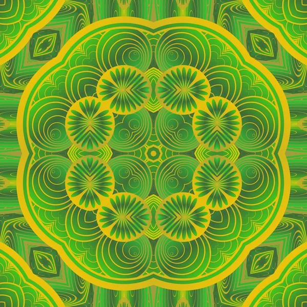 Абстрактный Бесшовный Текстурированный Фон Зеленого Цвета Желтых Линий — стоковый вектор