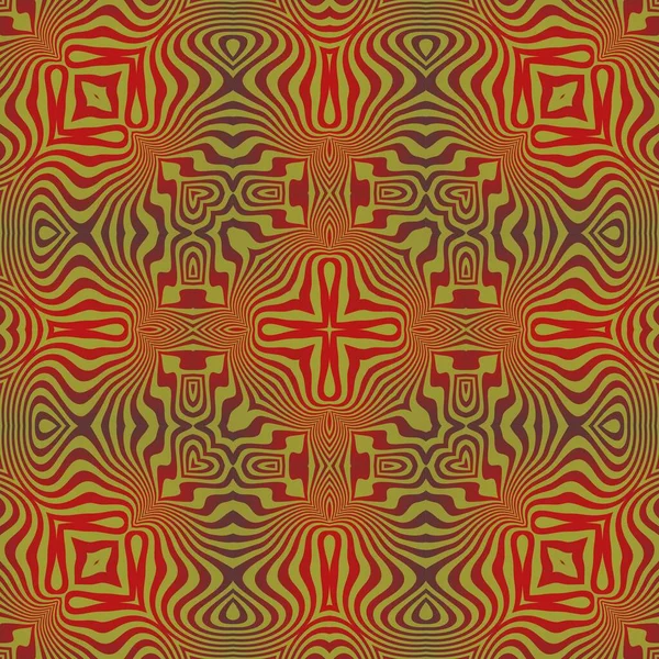 Nahtloses Hintergrundmuster Abstraktes Geometrisches Muster Mit Symmetrischem Ornament — Stockvektor