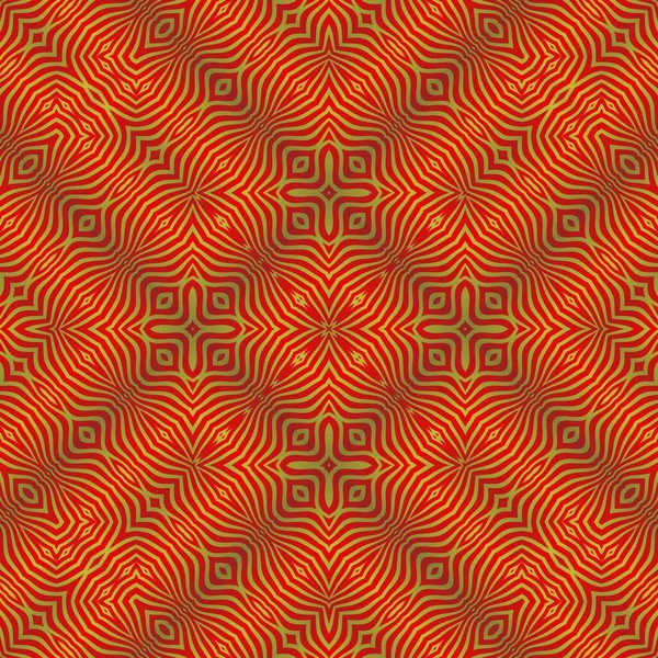 シームレスな背景パターン 対称装飾が施された抽象幾何学模様 — ストックベクタ
