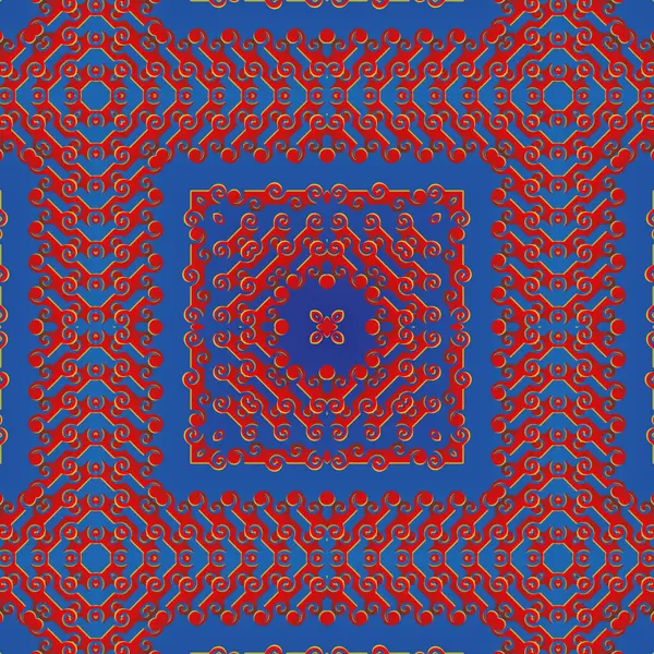 Abstrakter Texturierter Nahtloser Hintergrund Blauen Und Roten Farben — Stockvektor