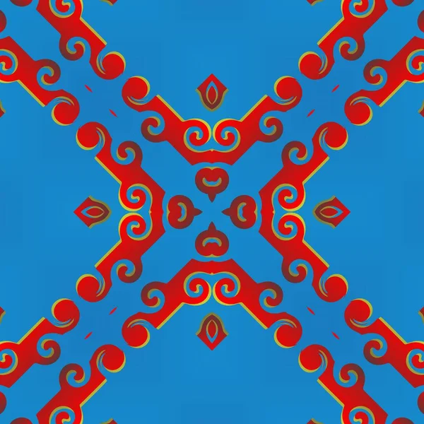 Rezumat Texturat Fundal Fără Sudură Culori Albastre Roșii — Vector de stoc