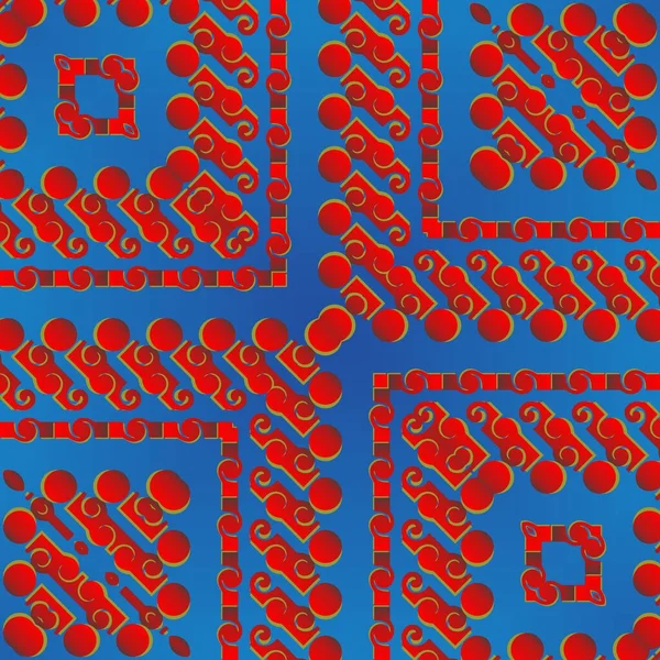 Abstract Getextureerde Naadloze Achtergrond Blauwe Rode Kleuren — Stockvector