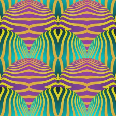 Yeşil, sarı ve morumsu kırmızı renklerle kusursuz desenli soyut arkaplan