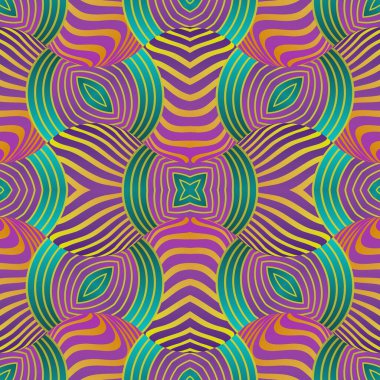 Yeşil, sarı ve morumsu kırmızı renklerle kusursuz desenli soyut arkaplan