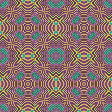 Yeşil, sarı ve morumsu kırmızı renklerle kusursuz desenli soyut arkaplan