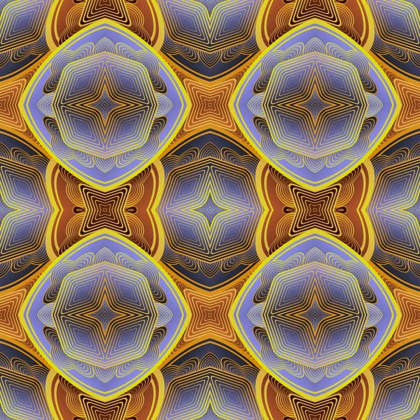 Красивый Бесшовный Текстурированный Абстрактный Фон Фиолетовых Коричневых Желтых Цветах — стоковый вектор