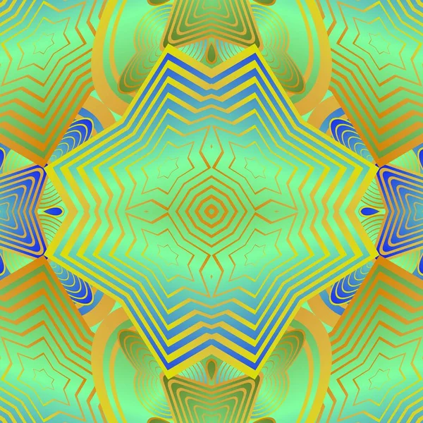 Krásné Hladké Texturované Abstraktní Pozadí Zelené Modré Žluté Čáry — Stockový vektor