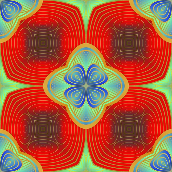 Frumos Fundal Abstract Texturat Fără Sudură Culori Verde Roșu Albastru — Vector de stoc