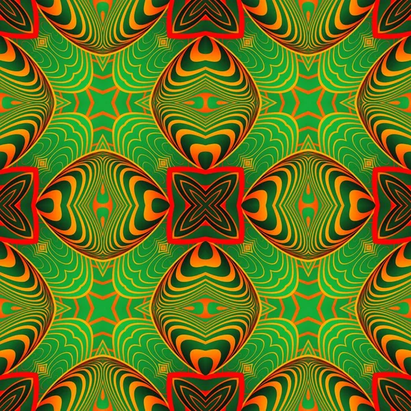 Schöne Orange Grüne Farbe Nahtlos Strukturiert Abstrakten Hintergrund — Stockvektor