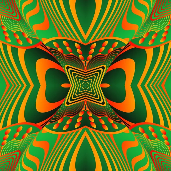 Belle Couleur Verte Orange Fond Abstrait Texturé Sans Couture — Image vectorielle