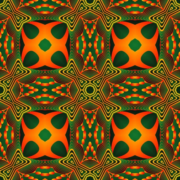 Belle Couleur Verte Orange Fond Abstrait Texturé Sans Couture — Image vectorielle