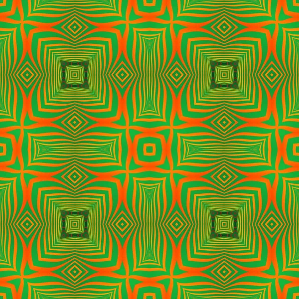 Piękny Pomarańczowy Zielony Kolor Bezszwowe Teksturowane Abstrakcyjne Tło — Wektor stockowy