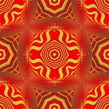 Güzel kırmızı ve altın sarısı, pürüzsüz desenli soyut arkaplan