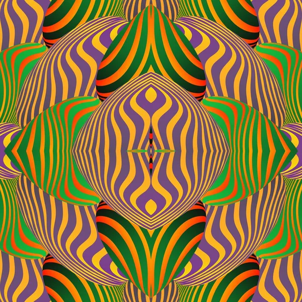 Красивий Безшовний Текстурований Абстрактний Фон Зеленому Фіолетовому Жовтому Кольорах — стоковий вектор