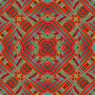 Kusursuz vektör soyut deseni. Tekrarlayan elementlerle simetrik geometrik arkaplan