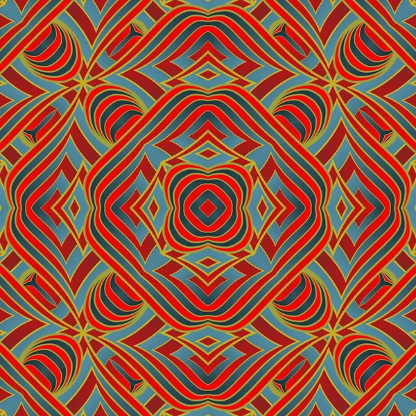 Modèle Abstrait Vectoriel Sans Couture Fond Géométrique Symétrique Avec Éléments — Image vectorielle