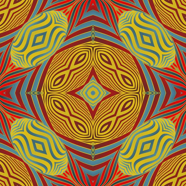 Modèle Abstrait Vectoriel Sans Couture Fond Géométrique Symétrique Avec Éléments — Image vectorielle
