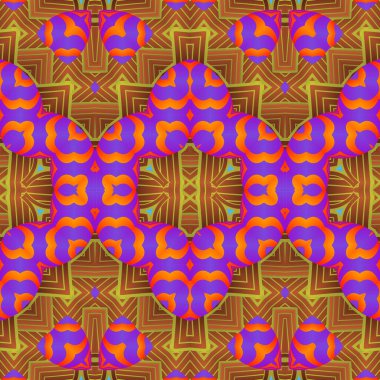 Kusursuz desenli soyut arkaplan, diğer güzel renklerle birleştirilmiş kahverengi baz rengi.