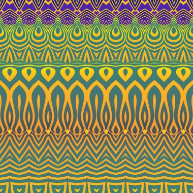Seamless pattern with tribal aztec ornament. Vector illustration.