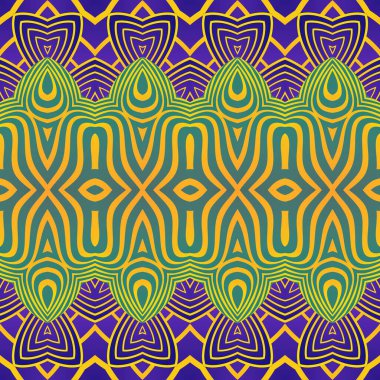 Seamless pattern with tribal aztec ornament. Vector illustration.