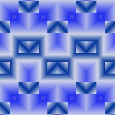 Mavi ve beyaz eşkenar dörtgenli kusursuz desen