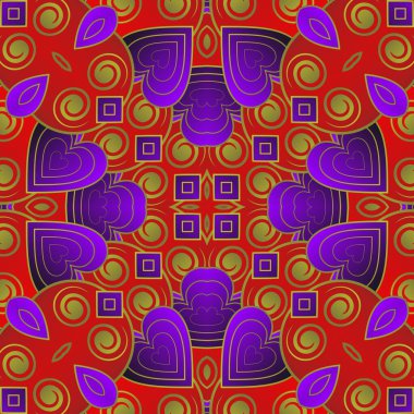 Kırmızı ve mor desenli soyut arkaplan, giyim tasarımları veya diğer tasarımlar için kullanılabilir