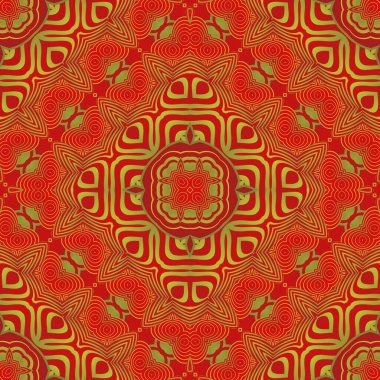 Vektör kusursuz desen. Renkli etnik süs. Arabesk biçimi arkaplanı