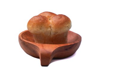 Çikolata dolu ekmek denilen tipik bir Endonezya yemeği.