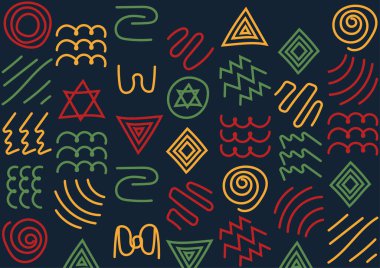 Geometrik soyut arkaplanlar arkaplan yapımında, kumaşların veya dekorasyon duvarlarının, reklam panolarının ve afişlerin tahrip edilmesinde kullanılır..