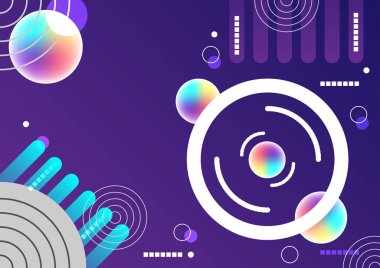 Mavi soyut bir arka planda yüksek teknoloji daire şekilleri. Geleceksel iletişim ve bağlantı konsepti. Siber uzay ve dijital yenilik, bilgisayar algoritması