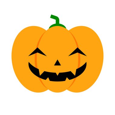 Cadılar Bayramı portakalı kabağı. Cadılar Bayramı partisi ikonu. Düzenlenebilir vektör.