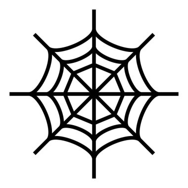 Örümcek ağı simgesi. Cadılar Bayramı tasarım malzemesi. Düzenlenebilir vektör.