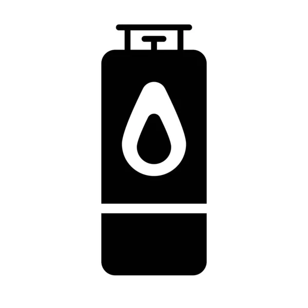 Ikona Zbiornika Gazem Gaz Propanowy Wektor Edytowalny — Wektor stockowy