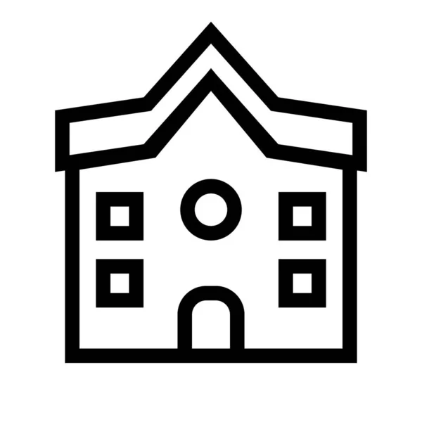 Проста Шкільна Ікона Будівля Школи Змінити Вектор — стоковий вектор