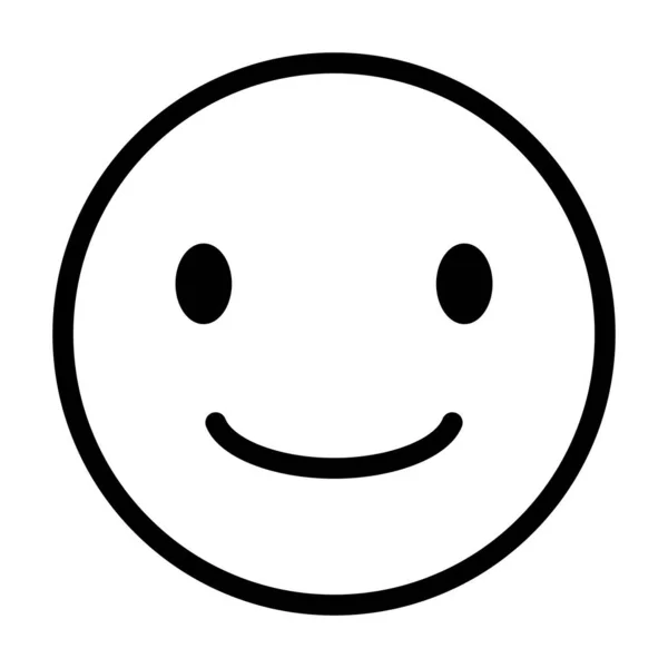 Ikon Senyum Sederhana Menyenangkan Vektor Yang Dapat Diedit - Stok Vektor